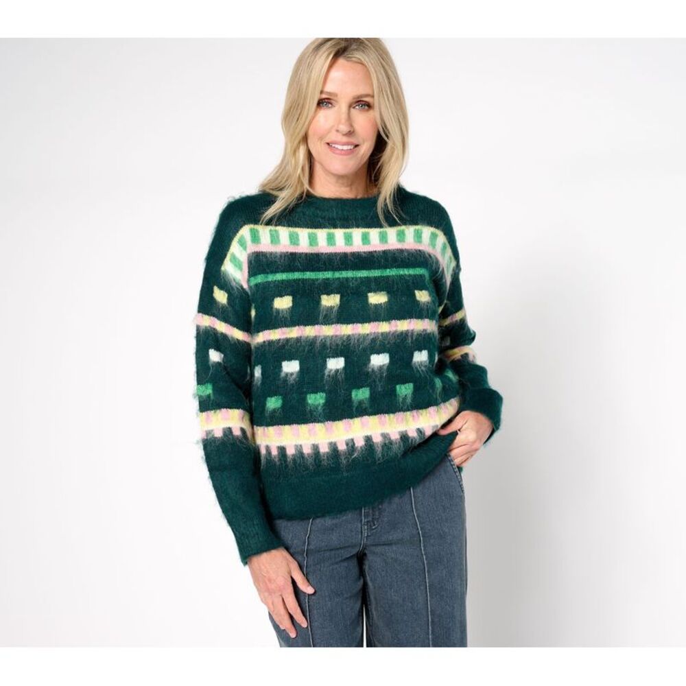 SUNNYLiFE Women's Top Plus Sz Sweater 3X by Stacy London Multi-colored